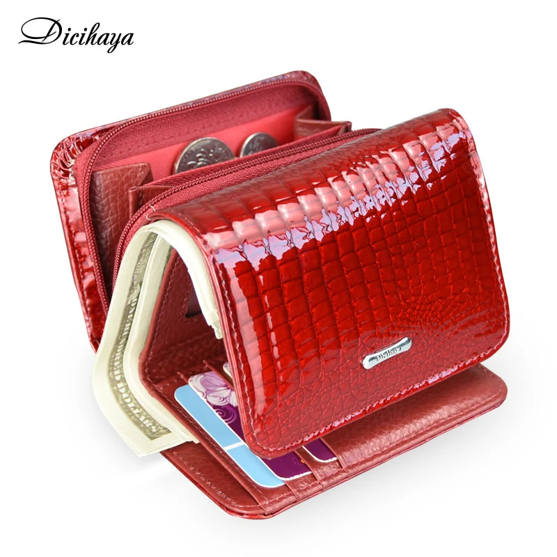 Leather Magnetic Clasp Designer Wallets