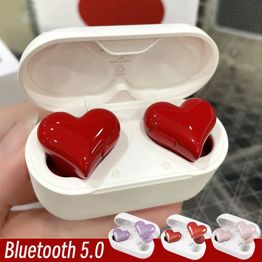 Wireless Headphones Cute Heart Shaped