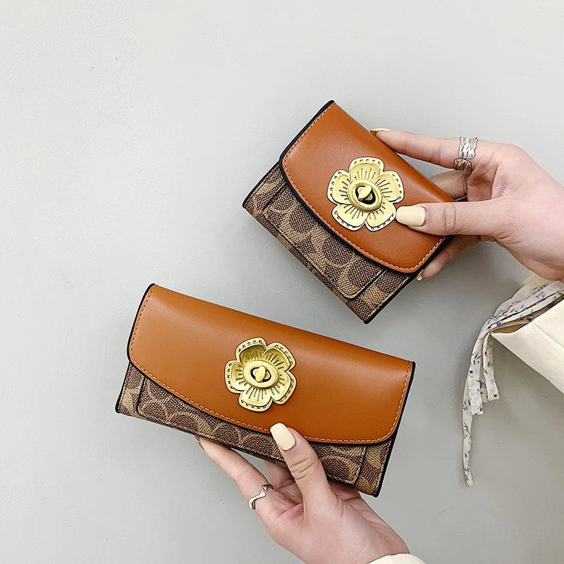 Luxury Short Wallets Coin PU Leather