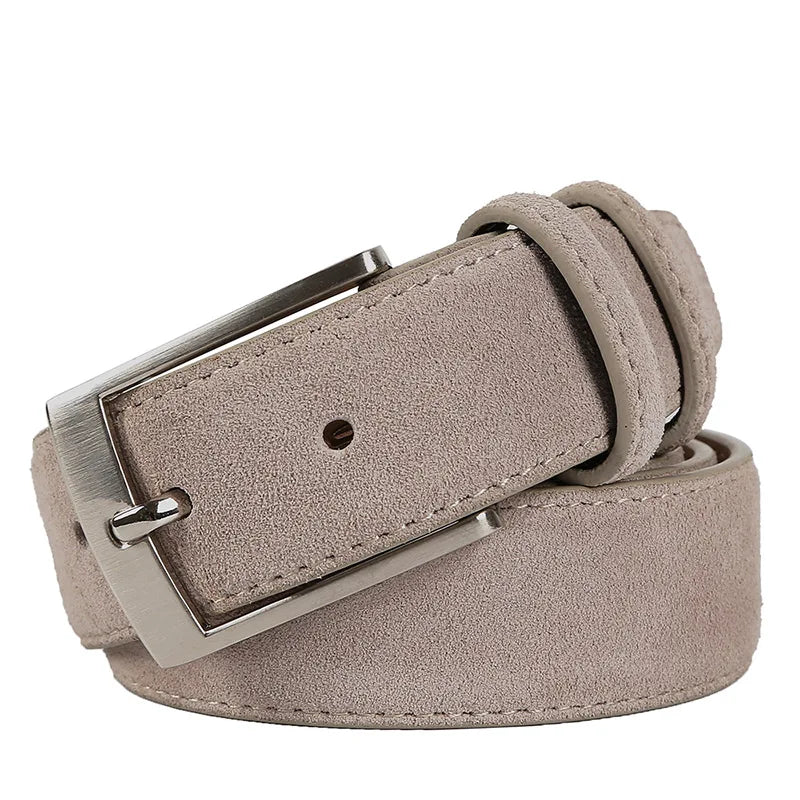 Suede Leather Pin Buckle Luxury Belts