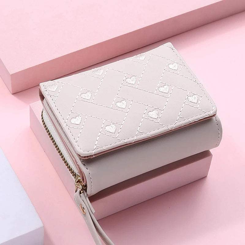 PU Leather Fashion Tri-fold Small Wallet