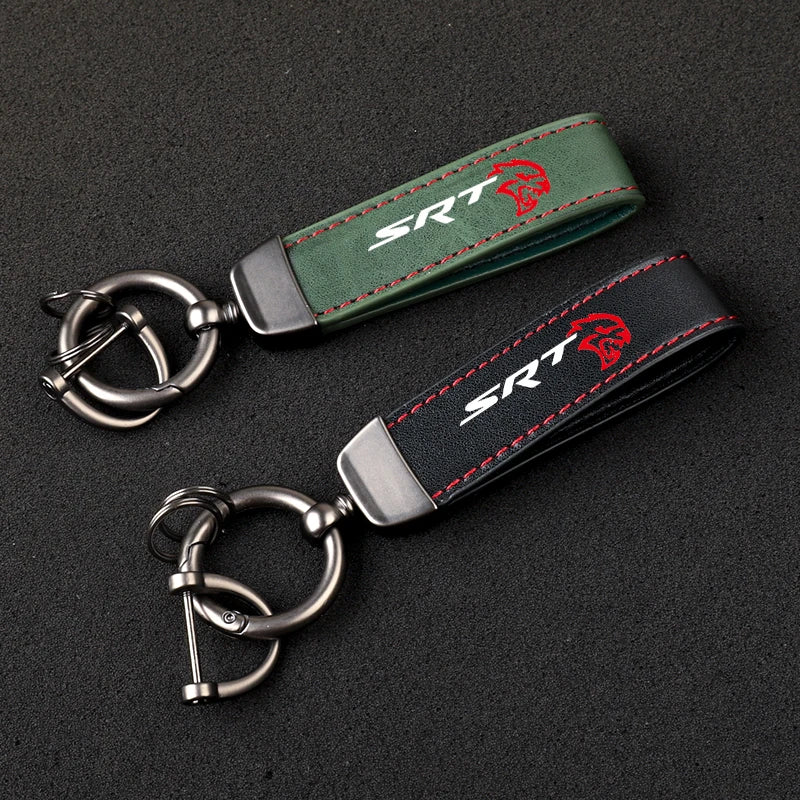 Leather Keychain For Dodge Challenger SRT