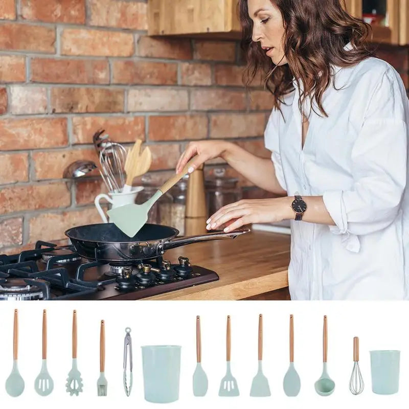 Silicone Kitchenware Cooking Utensils Set