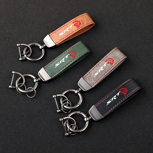 Leather Keychain For Dodge Challenger SRT