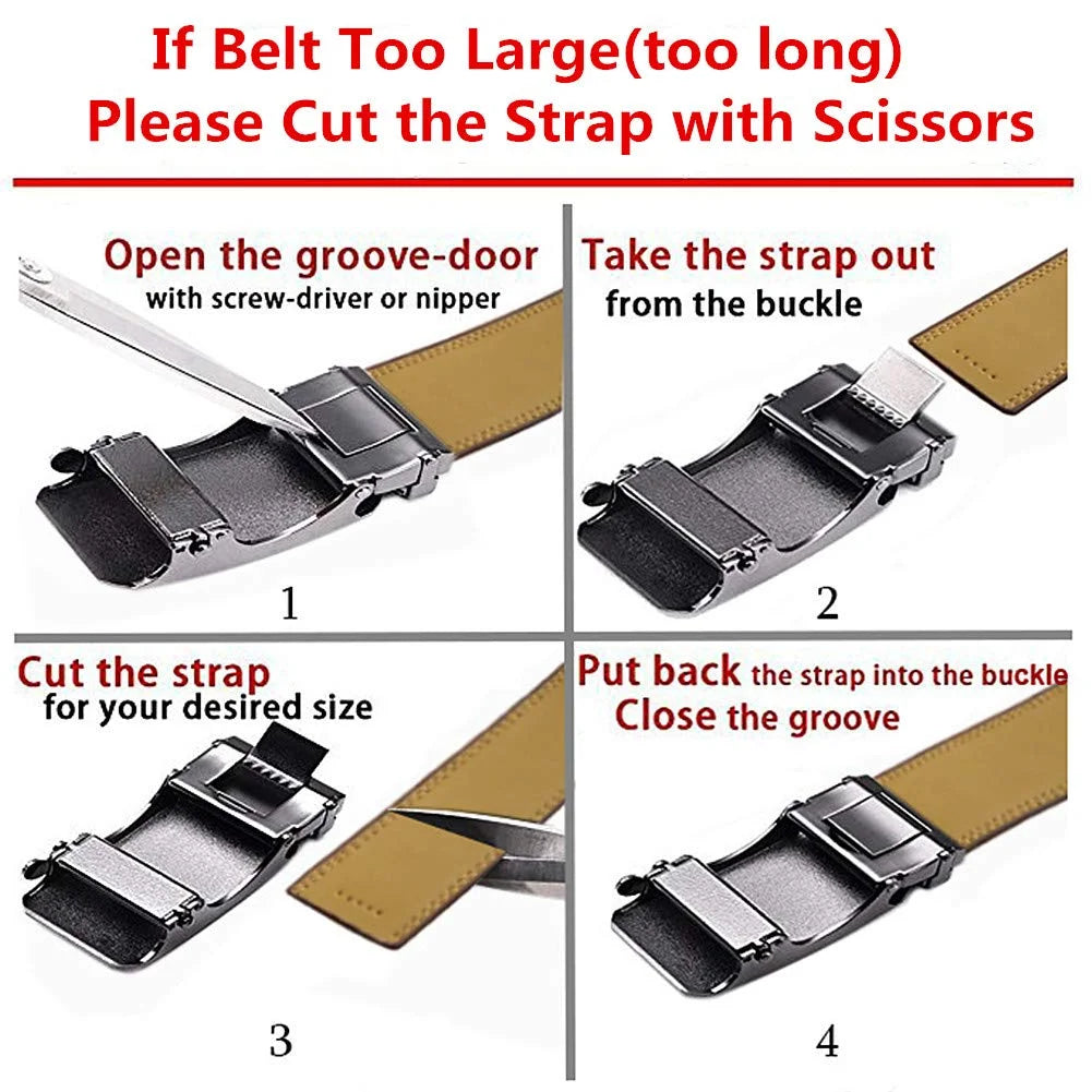 Automatic Buckle Leather Belts