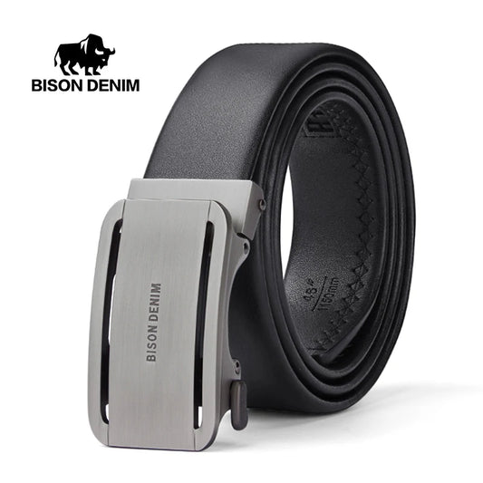 BISONDENIM  Black Strap Buckle Belts