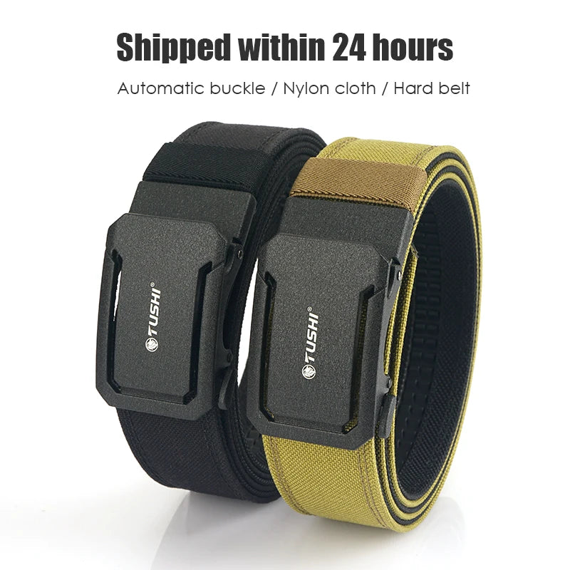 Military Sturdy Nylon Metal Automatic Buckle Belt