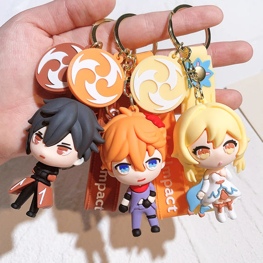 Genshin Impact Figure Model Keychain Kawaii