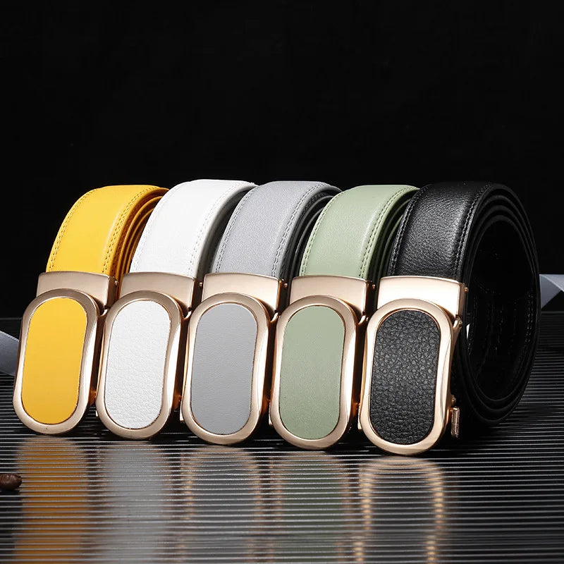 Automatic Buckle Leather Belts