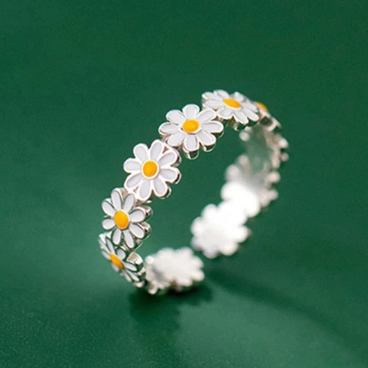 Daisy Flower Korean Style Rings