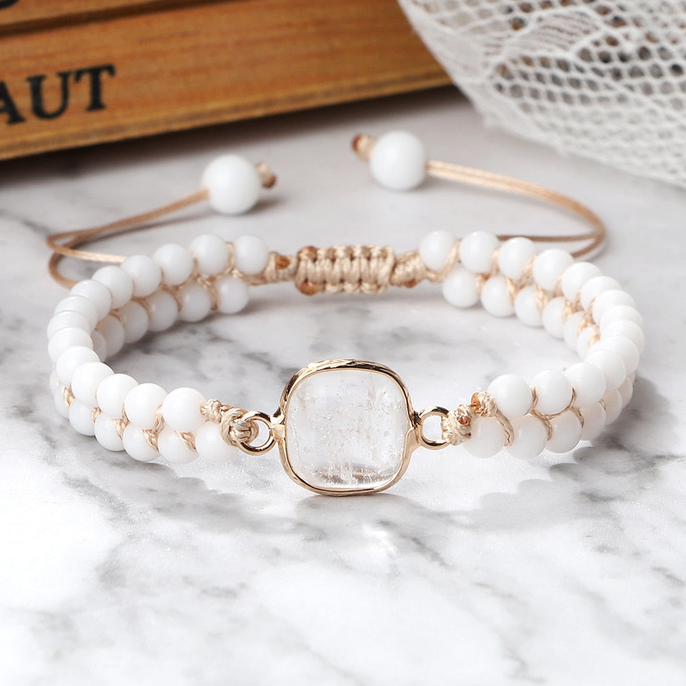 Natural Stone White Porcelain Bracelet