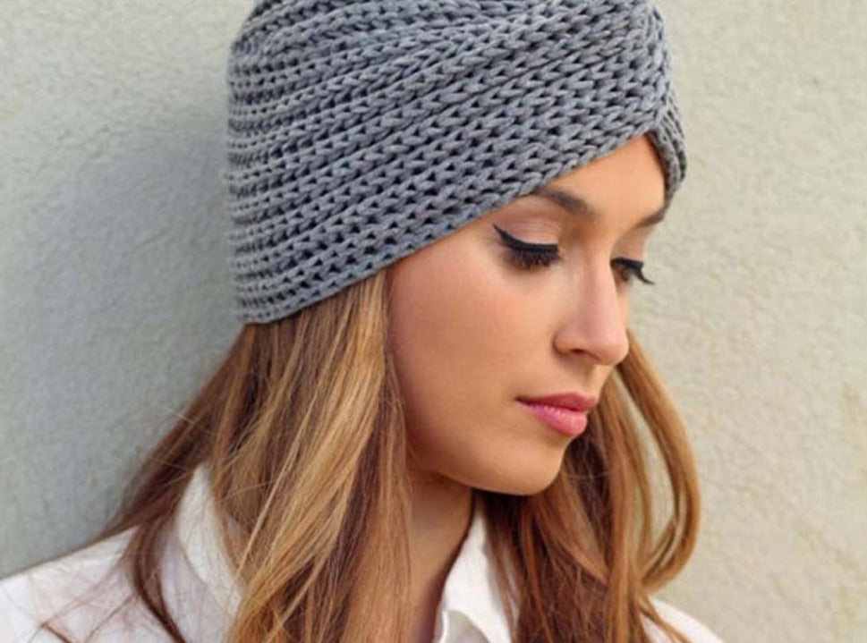 Knitted Turban Bohemia Cashmere Wrap